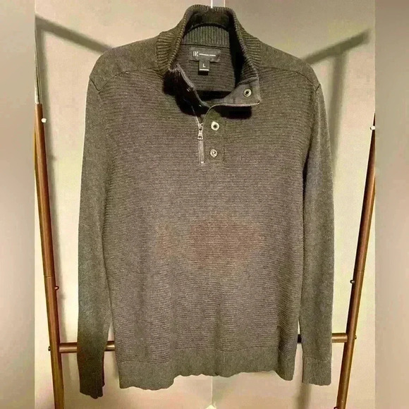 INC International Concepts Mens gray sweater like new size large - Picture 1 of 6